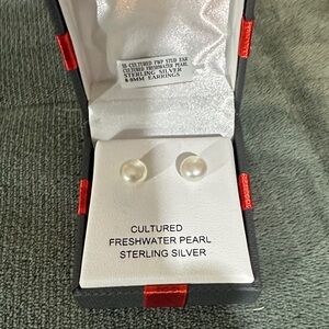 Cultured Freshwater Pearl Sterling Silver Earrings